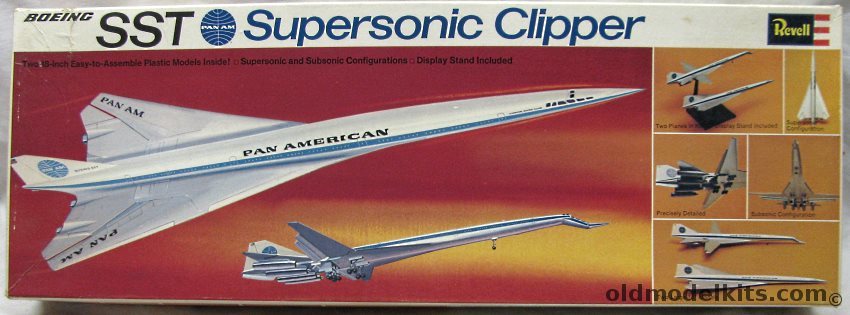 Revell 1/200 Boeing 2707 SST Supersonic Clipper - Pan Am 2 Kits, H263-300 plastic model kit